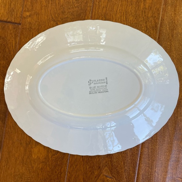 Replacement Blue Nordic by J&G Meakin English Ironstone Hand-Engraved  Platter - Picture 11 of 15